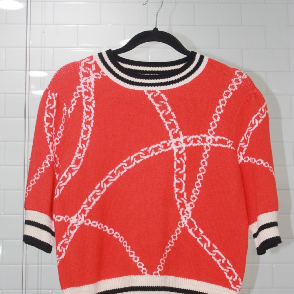 THML Red and White Knit Sweater